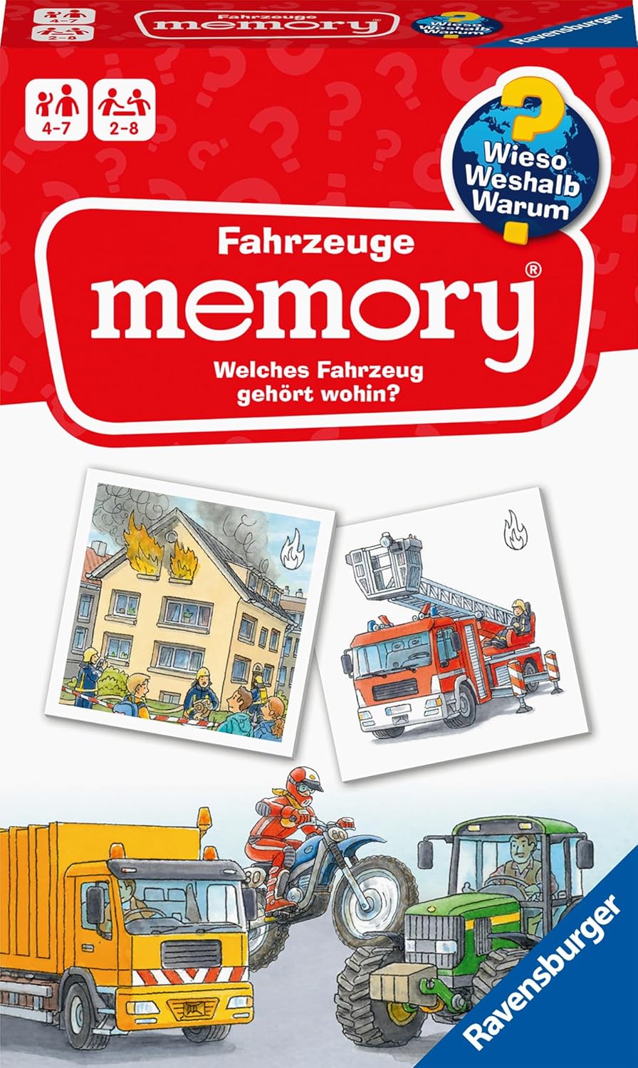 Ravensburger Vehicles Memory Game – Fun Learning Card Game